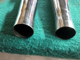 VINTAGE BMW STAINLESS STEEL MUFFLERS FOR /5 38MM SOLID SET GOOD SHAPE 9