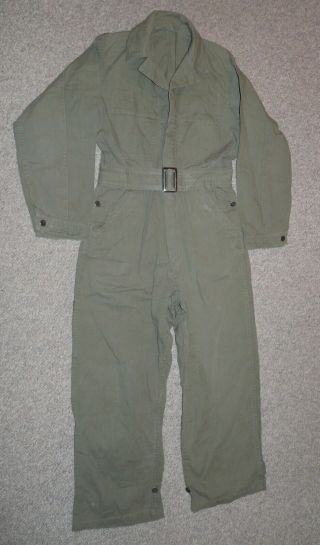 Ww2 Us Army Olive Drab Hbt Model 1938 One - Piece Suit Coverall
