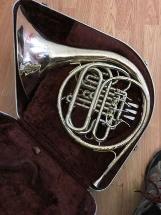 Vintage F.  E.  Olds And Sson French Horn Double Tubing.