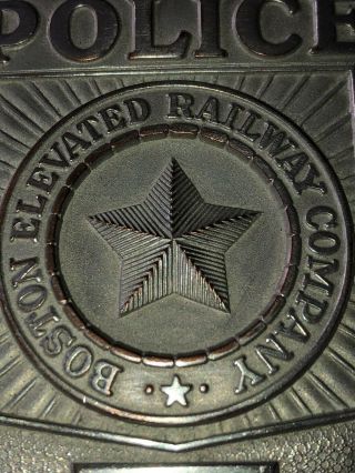 Rare Vintage Boston Elevated Railway Company Street Railway Police Badge 2