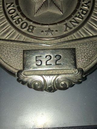 Rare Vintage Boston Elevated Railway Company Street Railway Police Badge 4