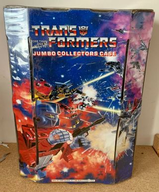 Vintage G1 1980s Transformers Jumbo Collectors Case Packed W/ Figures