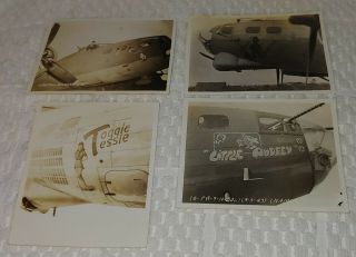 4 Ww2 B - 17 Bomber Nose Art Photos Hitler World War Photography Native American