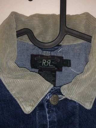 RRL DOUBLE RL VINTAGE RALPH LAUREN JEAN JACKET MADE IN USA MENS SMALL HIPSTER 3