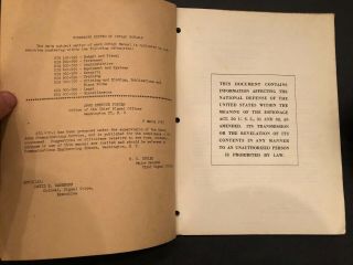 WWII 1945 SIG 470 - 1 Channels and Call Signs Traffic Bulletin 1 Issue 3 US Army 2