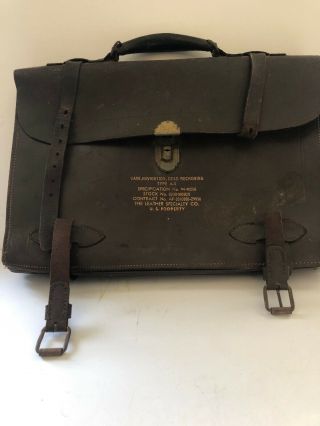 Vintage Pilots Ww Ii Case Navigation Dead Reckoning Type A4 Leather Us Property