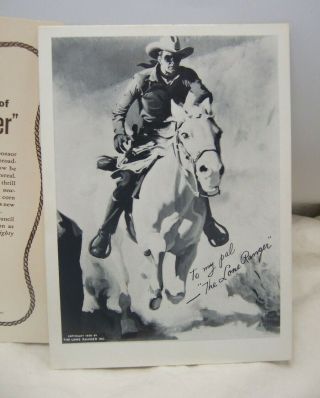 1941 Lone Ranger Kix Cereal Premium Photo Mailer & Greetings Paper Complete 2