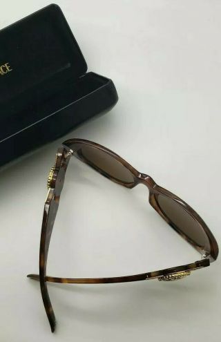 GIANNI VERSACE True Vintage Sunglasses 424 BROWN 80 ' s Gold Medusa Head & Stones 11