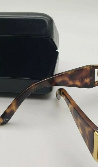 GIANNI VERSACE True Vintage Sunglasses 424 BROWN 80 ' s Gold Medusa Head & Stones 4