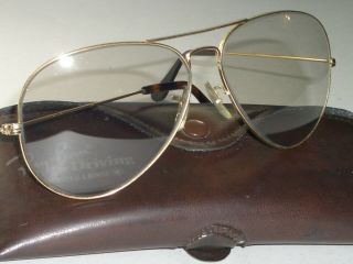 62[]14m Vintage Bausch & Lomb Ray - Ban Gray Tone Photochromic Aviator Sunglasses