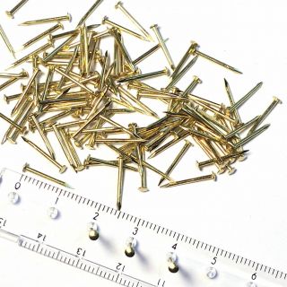 1/2” Solid Brass Brads 200pcs Small Head 18 Gauge Escutcheon Pins Europe Made