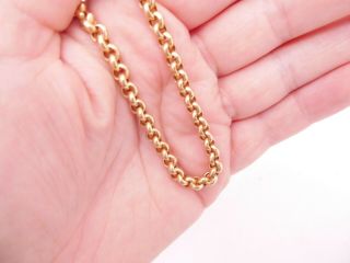 Fine Solid 9ct/9k Gold Large & Heavy Chain Necklace,  19.  8 Grams,  375