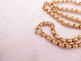 Fine solid 9ct/9k gold large & heavy chain necklace,  19.  8 grams,  375 3