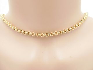 Fine solid 9ct/9k gold large & heavy chain necklace,  19.  8 grams,  375 5