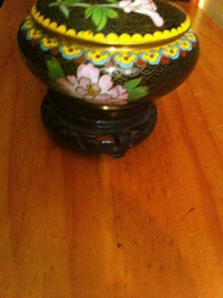Fine Antique Chinese Bronze Cloisonne Ceramic Vase With Base 3