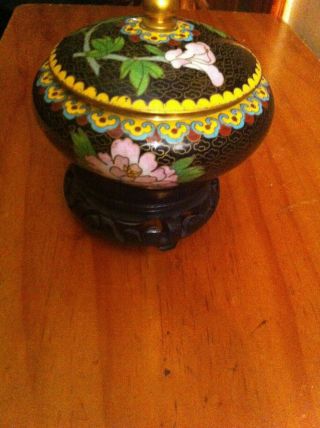 Fine Antique Chinese Bronze Cloisonne Ceramic Vase With Base 4