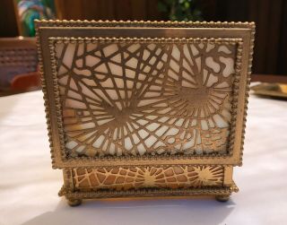 Vintage Tiffany Studios Small Trinket Box Pine Needle Pattern 3