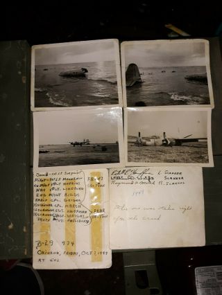 1949 Ww2 Vintage Photos Of A Bomber Shot Down