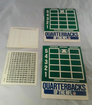 Vintage Tudor Electric Football 26 QB ' s,  2 Pks Of Numbers,  2 Standing Cards 2