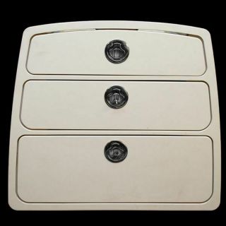 Tracker Marine Antique White Boat Locking Cabinet Storage Box W/ Key