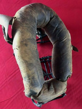 Early 1900 ' s Antique Victor Baseball Catchers Mask Looped Steel Diamond Spitter 9