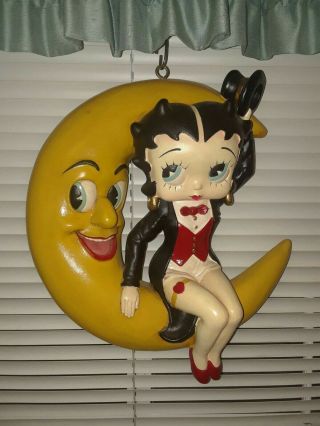 Vintage Betty Boop Collectible Wall Art Sitting On The Moon