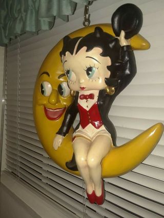 Vintage betty boop collectible wall art sitting on the moon 2