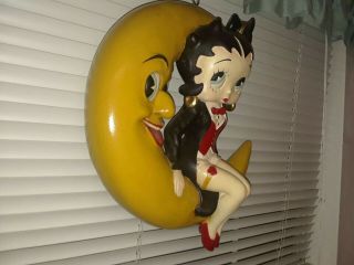 Vintage betty boop collectible wall art sitting on the moon 3