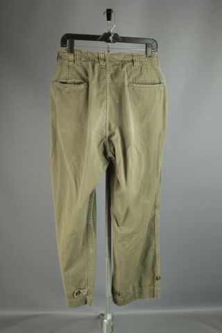 Vtg Men ' s US Army WWII Cotton Field Pants 31x30 40s Utility Trousers WW2 6657 2