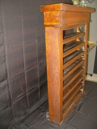 ANTIQUE VINTAGE OAK BILLIARD BALL RACK IN 3