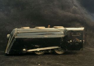 (a) Vintage Tin Toy Marx Train Engine Locomotive York Central Lines