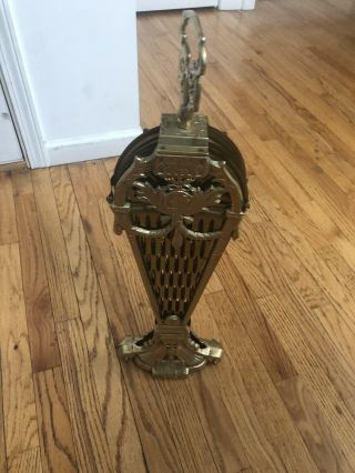Vintage Decorative Crafts Inc.  Collectors Peacock Brass Fireplace Screen Dragon 9