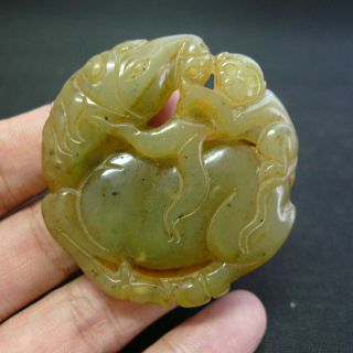 Exquisite Chinese Jade Hand Carved Horse Monkey Jade 311