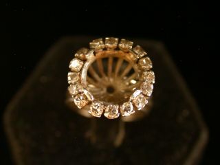 Estate Platinum Ring Mounting With Diamonds Nr