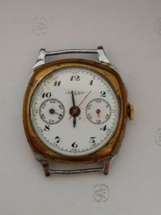 Lemania Vintage Rare Wristwatch Chronograph Ww2 Circa 1940