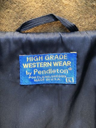 Vintage Pendleton Western Wear Wool Jacket Aztec Native Tribal Stripe 5