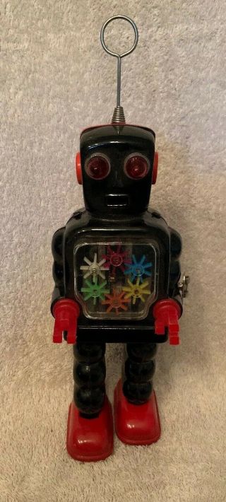 High - Wheel Robot K.  O.  vintage tin wind up.  A Frankonia Toy.  W/Box 5