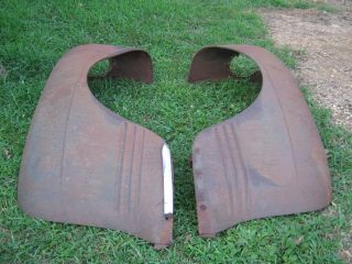 Pair Antique Vintage Rustic Rusty 1940 