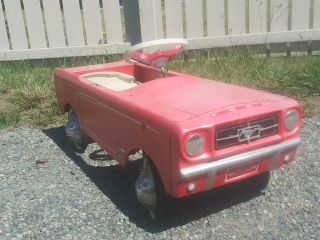 1960s Amf All Junior Ford Mustang Pedal Car Rare Vintage Toy