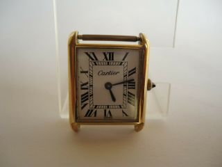 Vintage  Cartier  18k Gold Electroplated Hand Winding Watch - - Swiss
