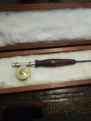 Vintage J.  W.  Young Micro Pin With Hells Canyon Custom Rod And Display Case