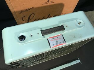 Vintage 1959 - 60 Lasko Executive Oscillating Box Fan Box Well 5