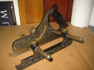 Vintage / Antique Ornate Victorian Stanley Rule & Level Combination Plane 4