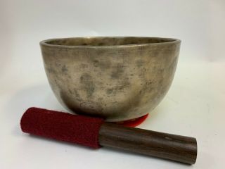 Extremely Rare Antique Healing Bodhi Singing Bowl A Chakra 8 " Id C856 228hz