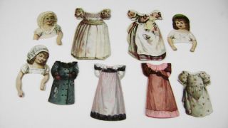 Antique Paper Dolls 1890s Victorian Toy Mclaughlin Coffee Advertising Trade