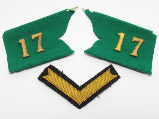 Ww2 Japanese Army Collar Rank Insignia 17th Cavalry Regiment Medal Wwii Japan