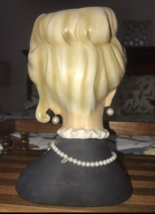 Vintage Lady Head Vase,  NAPCO C6986,  9.  5” 11