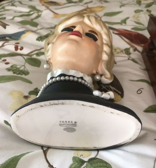 Vintage Lady Head Vase,  NAPCO C6986,  9.  5” 4