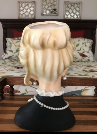 Vintage Lady Head Vase,  NAPCO C6986,  9.  5” 6