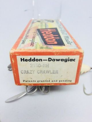 Vintage Tough Heddon Crazy Crawler Fishing Lure 2150 MUSKY WOW 4